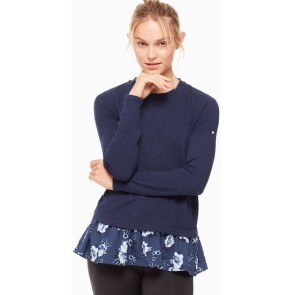 kate spade Tops - Kate Spade Prairie Ruffle Hem Top